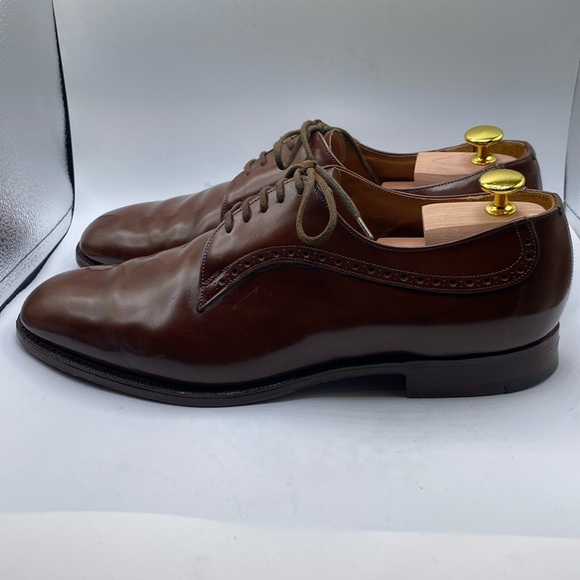 Church's Other - Church's Custom Grade Men Size 11 Brown Leather Plain Toe Derby Dress Shoes